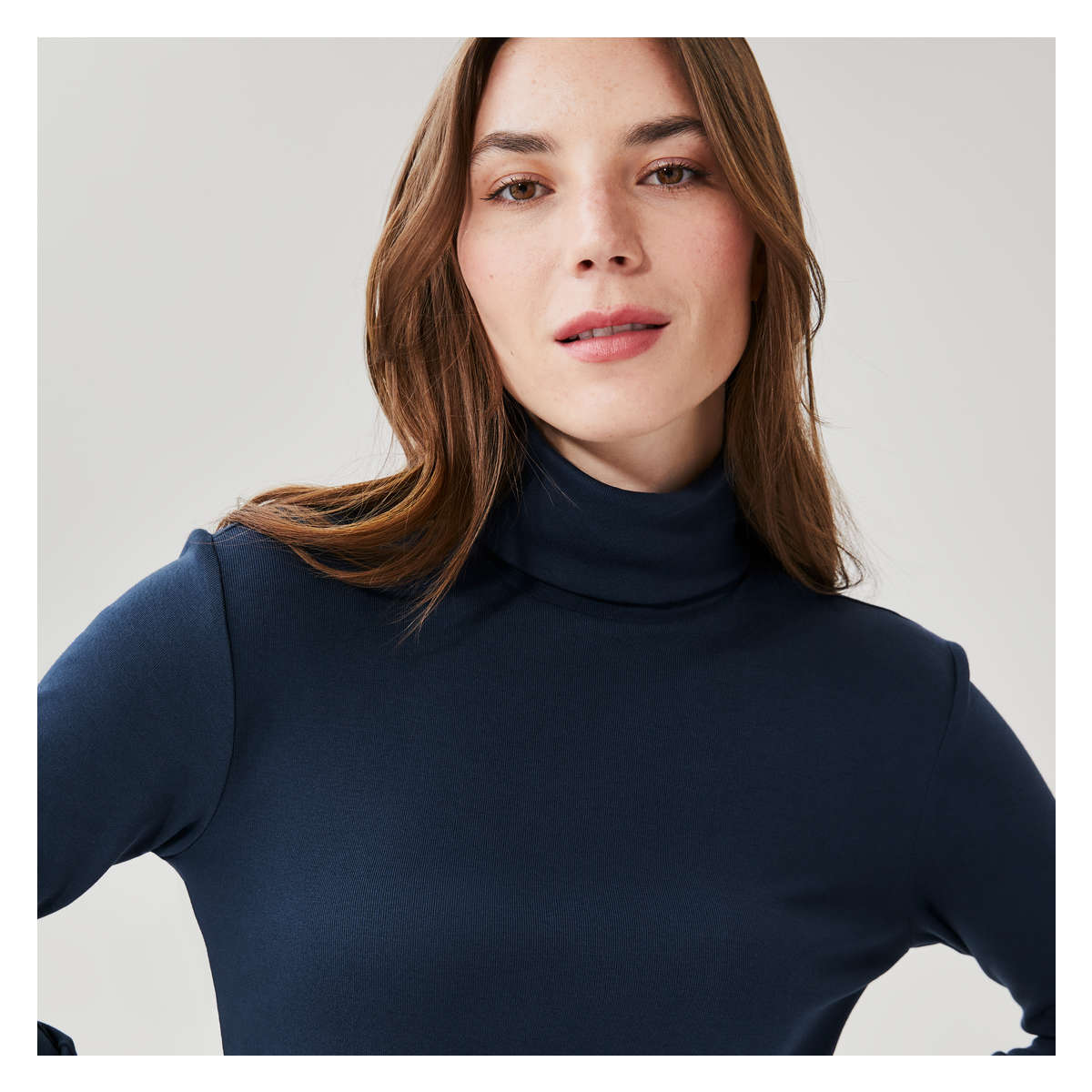 Turtleneck Dress in Dark Navy from Joe Fresh